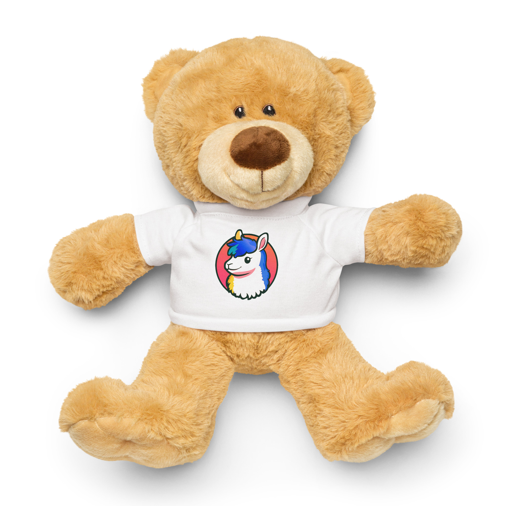 LlamaRama Teddy bear with a t-shirt